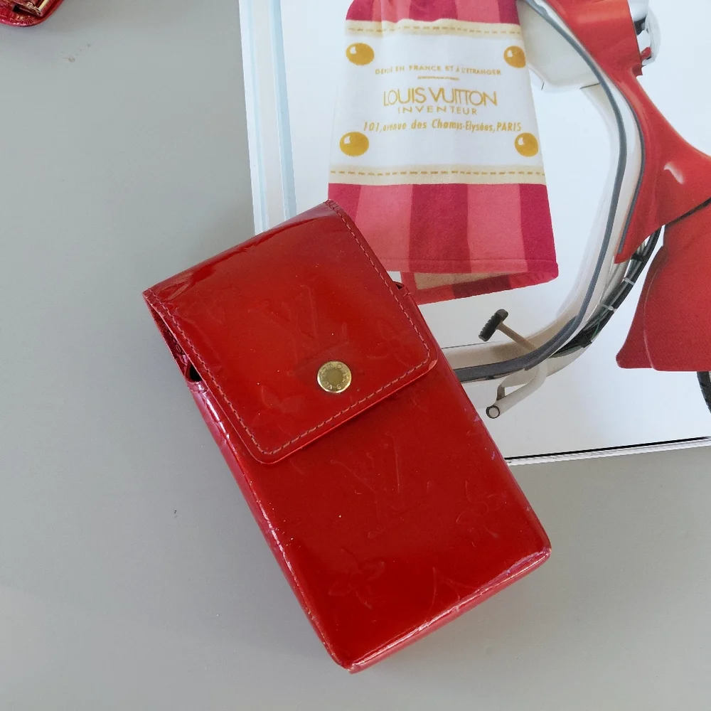 Louis Vuitton Virnes Glossy Red Phone Holster